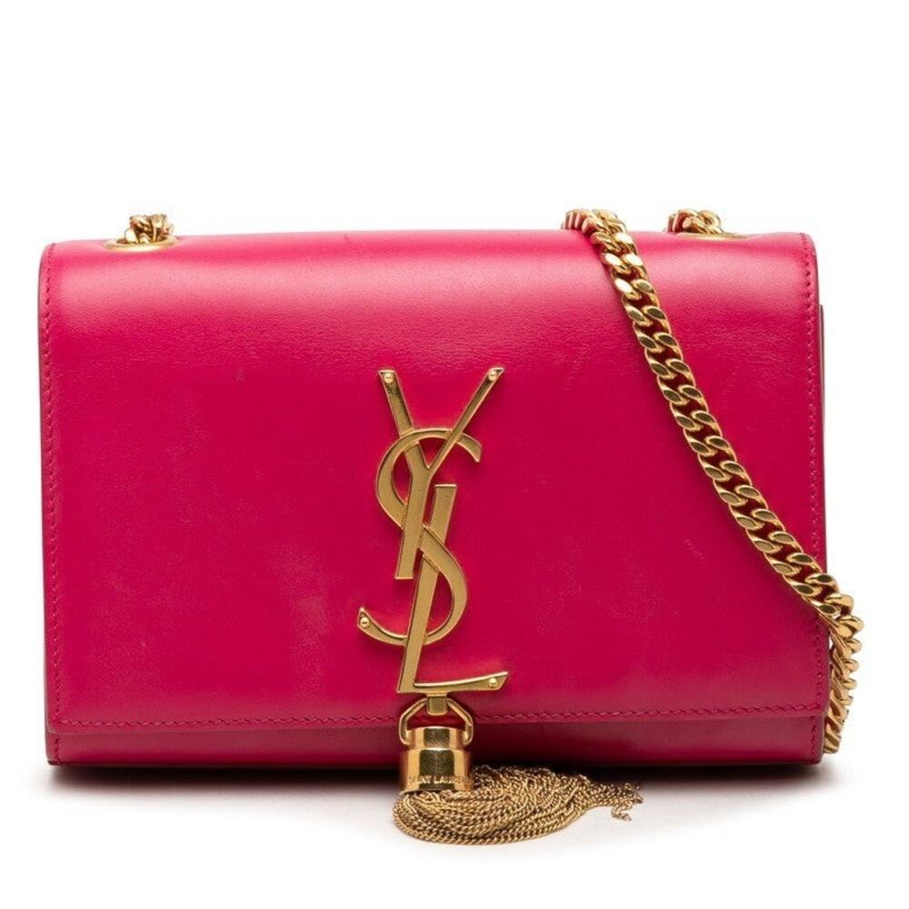Saint Laurent YSL Monogram Classic Kate Tassel Chain Handbag Pink